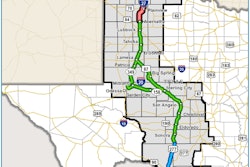Texas map of I-27 ports-to-plains corrider