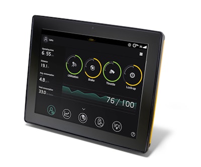 View of Volvo Co-Pilot tablet