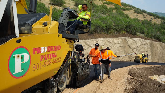 Preferred Paving crew and equipment at work