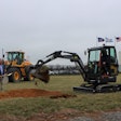 Volvo ECR25 Electric Excavator at groundbreaking ceremony