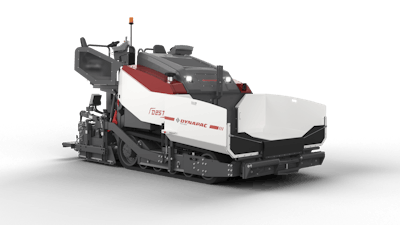 Dynapac D25t tracked asphalt paver studio shot