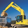 Trimble Loadrite System on a Komatsu PC270LC Excavator