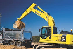 Trimble Loadrite System on a Komatsu PC270LC Excavator