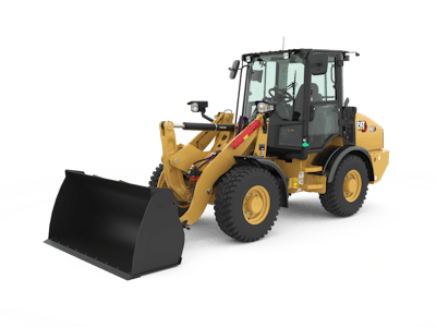 Cat 907 compact wheel loader studio photo