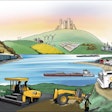 Illustration of Caterpillar machines supporting alternative power sources
