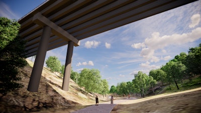 Fern Hollow Bridge Rendering from underneath