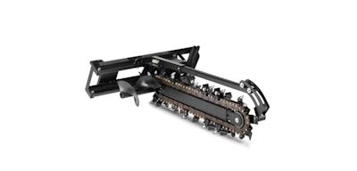 ASV trencher attachment for skid steers and compact track loaders