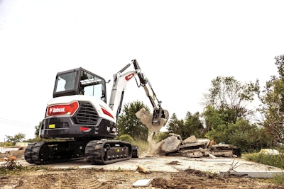 bobcat e60 compact excavator demolition