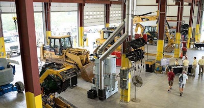 Service shop at Cleveland Brothers Caterpillar dealership