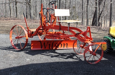 antique horse drawn road grader