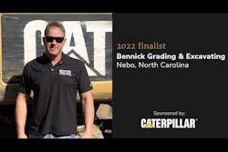 Todd Bennick of 2022 finalist Bennick Grading & Excavating in Nebo, North Carolina