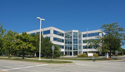 Building photo outside Caterpillar corporate headquarters in Deerfield Illinois