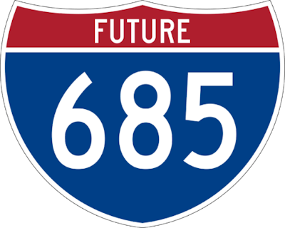 illustration of shield for future I-685 in North Carolina