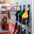 diesel and gas fuel pump at a gas station