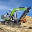 Hevi Equipment GEX-800 wheeled excavator at a construction site