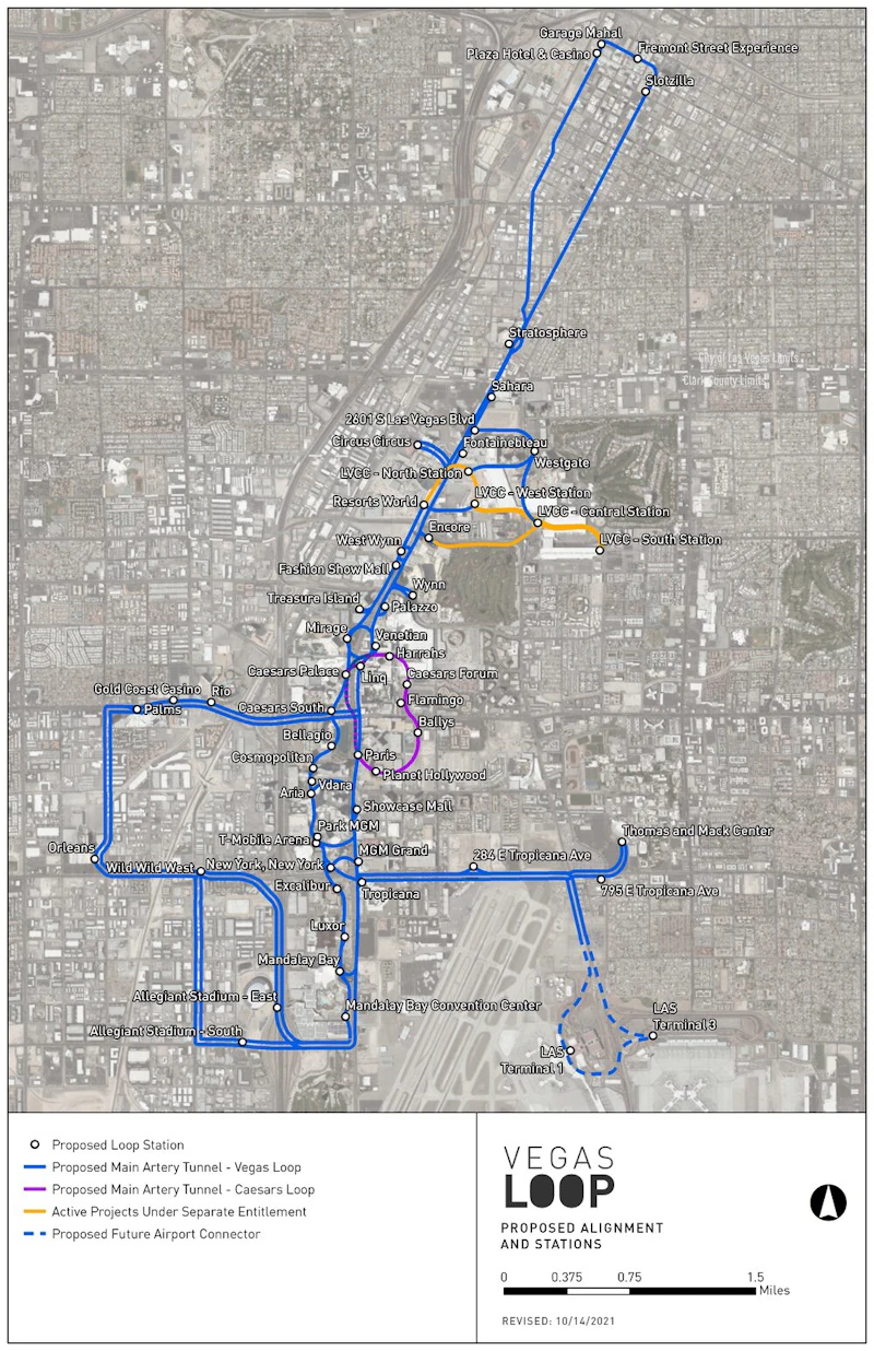 Las Vegas approves Vegas Loop Tesla tunnel to be built under city ...