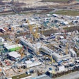 Aerial view of trade show grounds of Bauma