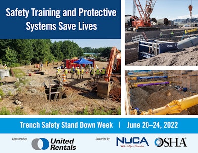 trench safety stand down week promotional poster