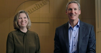 Cummins President and CEO Jen Rumsey with Cummins Chairman of the Board Tom Linebarger