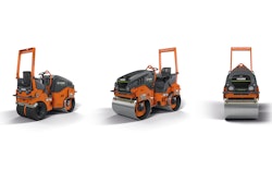 Hamm displays three HD electric compactors in static photo side by side