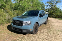 2022 Ford Maverick Lariat First Edition in Area 51 blue.