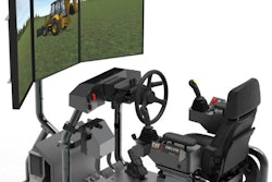 Cat Simulator backhoe loader system for operator training
