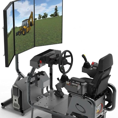 Cat Simulator backhoe loader system for operator training