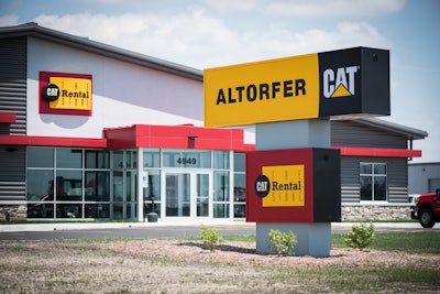 Altorfer Cat yard sign and storefront