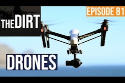 the dirt episode 81 drones text over an image of a flying drone