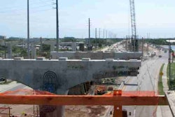 portland limestone cement used on Gateway Expressway project in Florida bridge piers under construction
