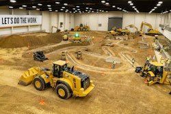 Construction equipment at Caterpillar's Edwards Training Facility