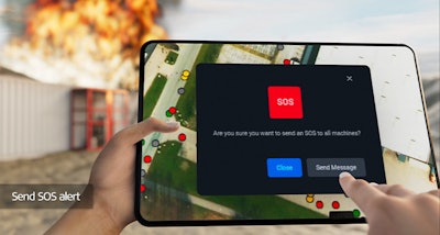 Leica ConX Safety Awareness module sending SOS alert