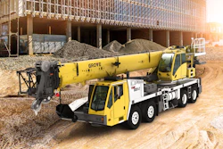 Grove TMS800-2 truck crane at a construction site
