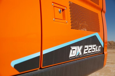 Back panel of Doosan DX225LC-7X