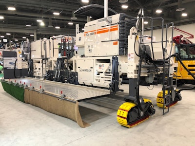 Wirtgen TMC 108i texture curing machine displayed at World of Concrete 2022