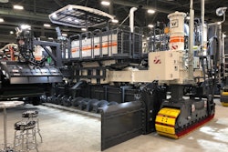 Wirtgen WPS 102i placer/spreader displayed at World of Concrete