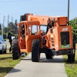 JLG telehandler on sidewalk