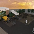Rendering of the electric area of the Volvo CE CONEXPO-CON/AGG 2023 booth