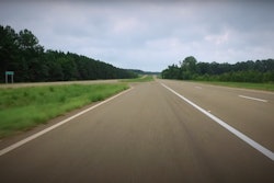 left hand J-turn approach on rural four-lane highway Mississippi