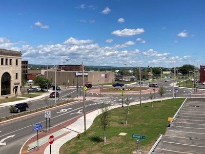 New York State DOT SR 55 project new roundabout