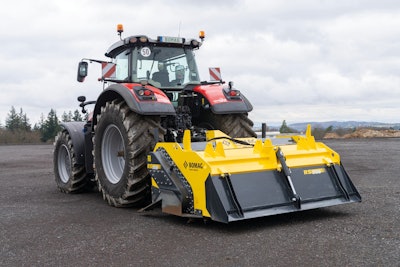 Bomag RS 250 soil stabilizer behind tractor