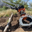 Werk-Brau NOX tiltrotator attachment on an excavator