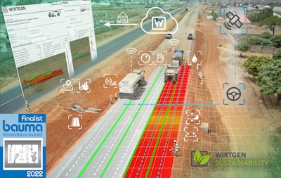 graphic depicting new Resource Efficiency System for Wirtgen WR series cold recyclers soil stabilizers