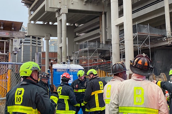 boston fire personnel parking garage collapse