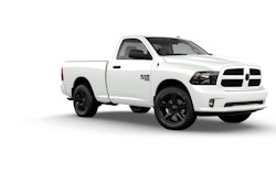 The 2022 Ram Express is shown with a short bed which will be discontinued for model year 2023.