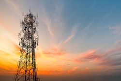 3G cell tower sunset in background