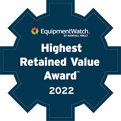 Equipment Watch by Randall Reilly Highest Retained Value Award 2022 logo