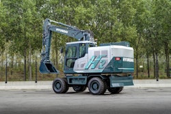 Hyundai Construction Equipment HW155H hydrogen wheeled excavator