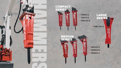 Takeuchi Compact, Medium, and Large Series Hammers