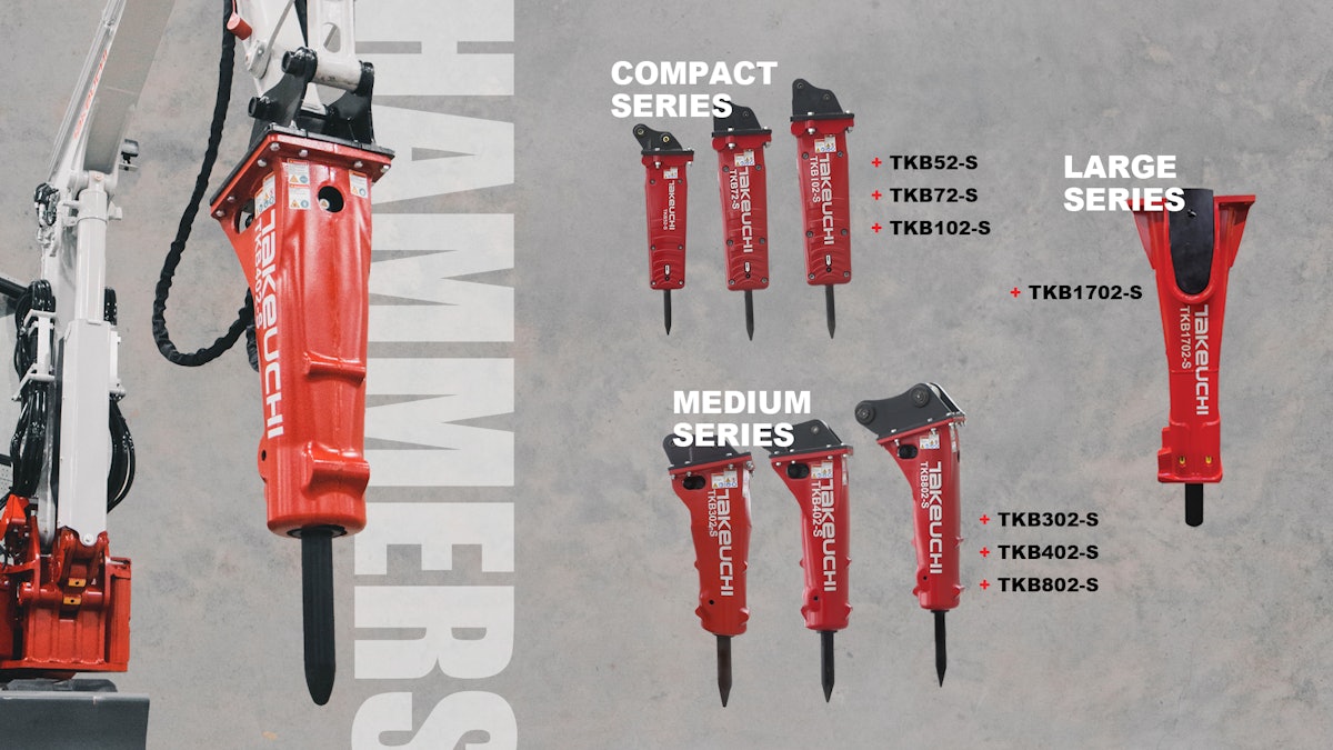 Takeuchi launches new line of hydraulic hammers | Equipment World